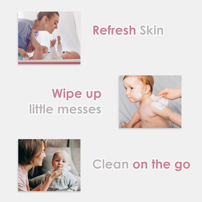 Cool & Cool Water Content Wipes - 64 Count, 99% Water, Fragrance Free - Image 4